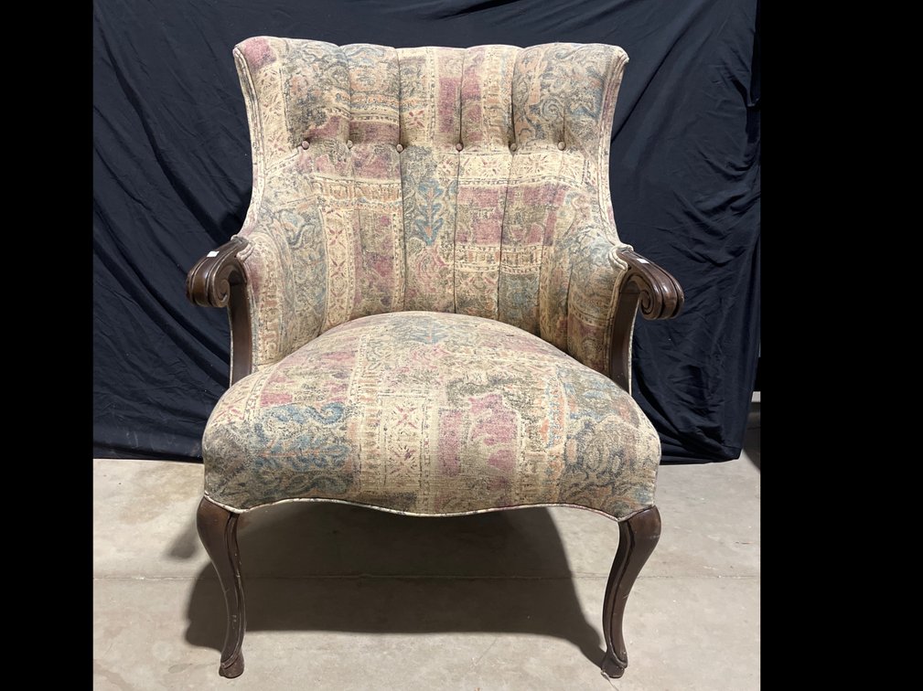 Wingback Armchair Georgian Design Vintage 25”x30”x36”