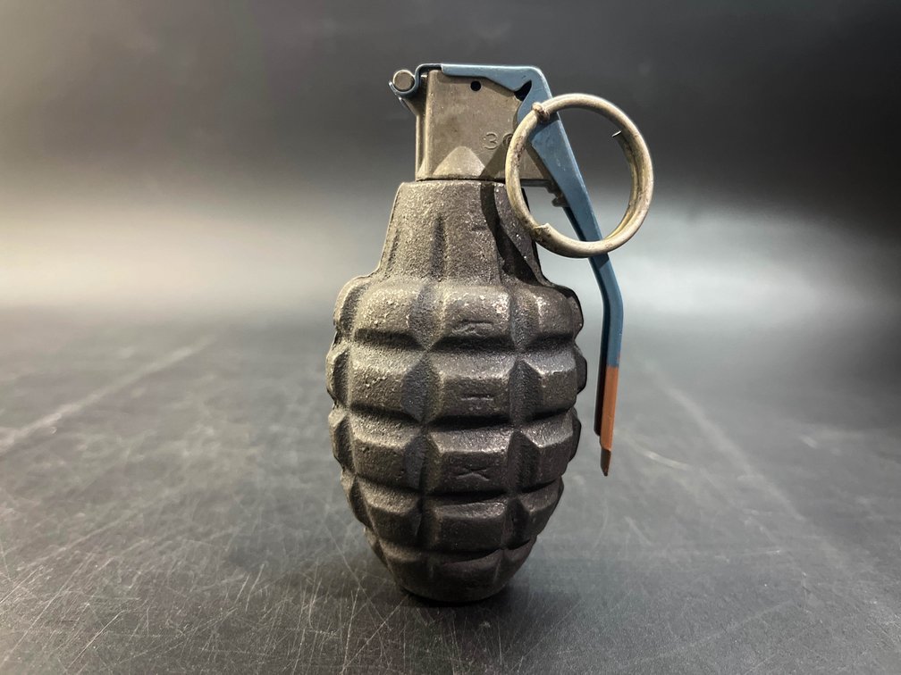 Vintage drilled out pineapple grenade 