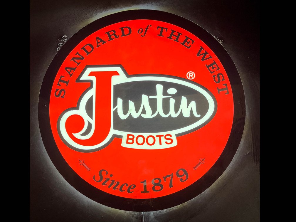Justin Boots Light-Up Sign