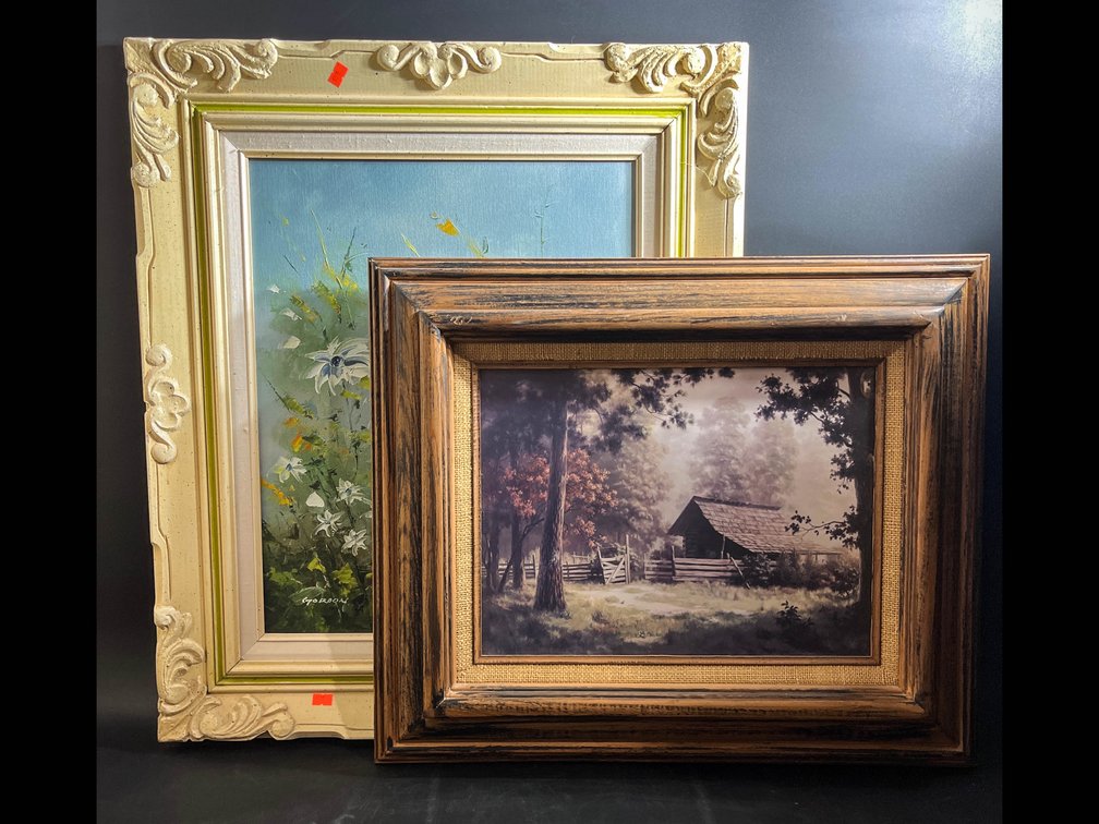 Framed art 24.5”x28.5” and 24”x20”