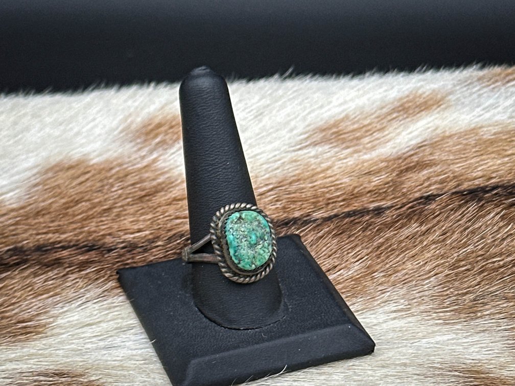 Sterling Turquoise Ring, Size 10