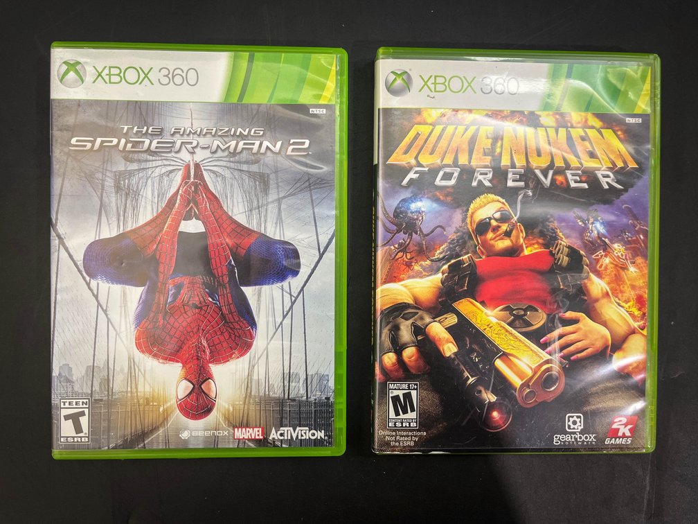 Xbox 360 games, Spiderman 2, Duke Nukem Forever 
