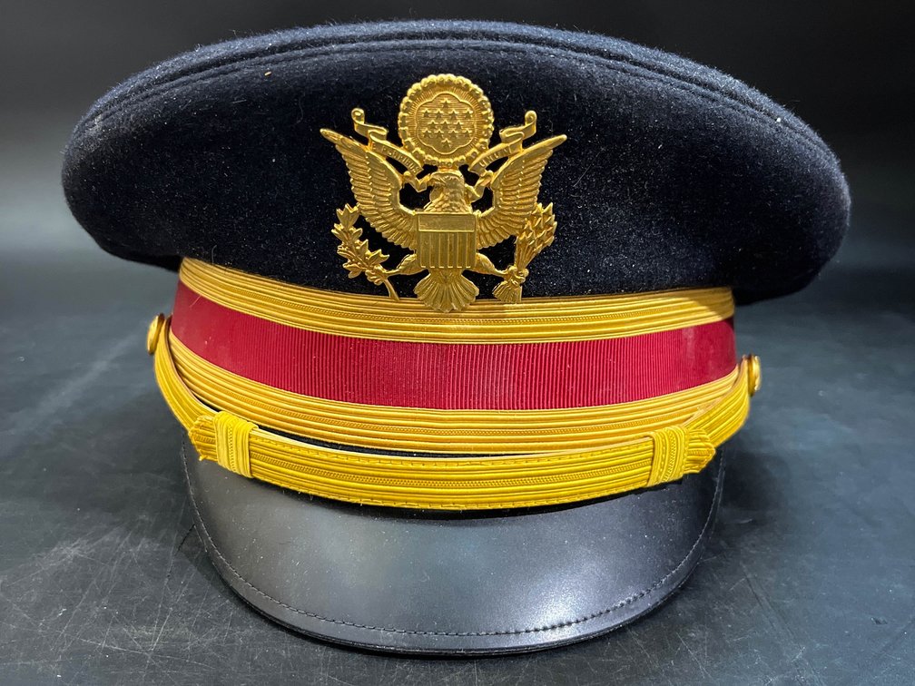 US Army officer's dress visor hat Cold-War era 