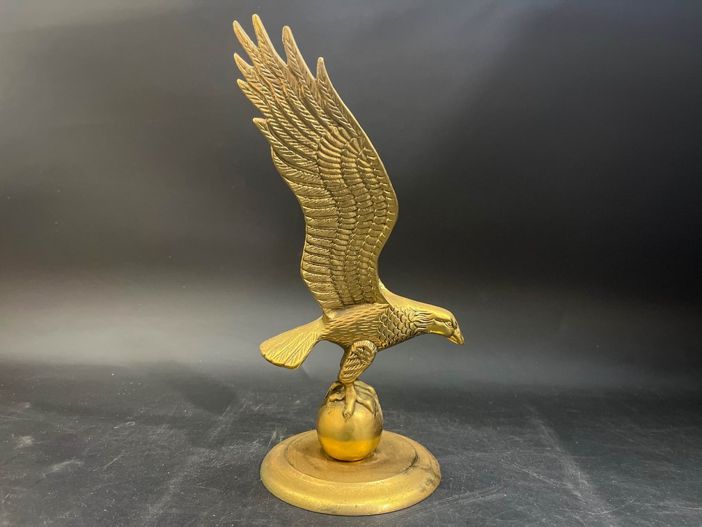 Brass eagle statue 10.5” 