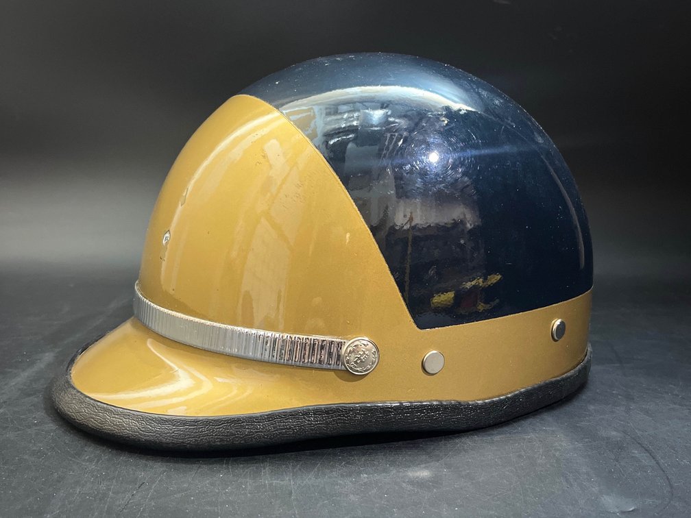 Vintage Bell Police motorcycle helmet 