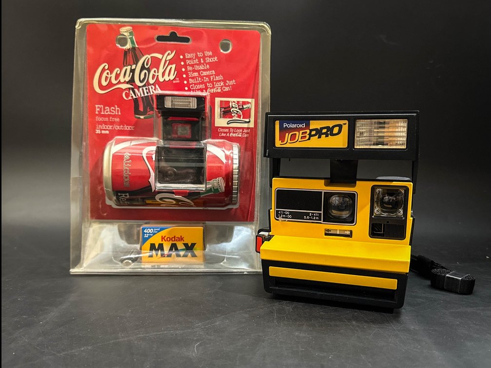 Polaroid Job Pro and Coca Cola 35mm Camera