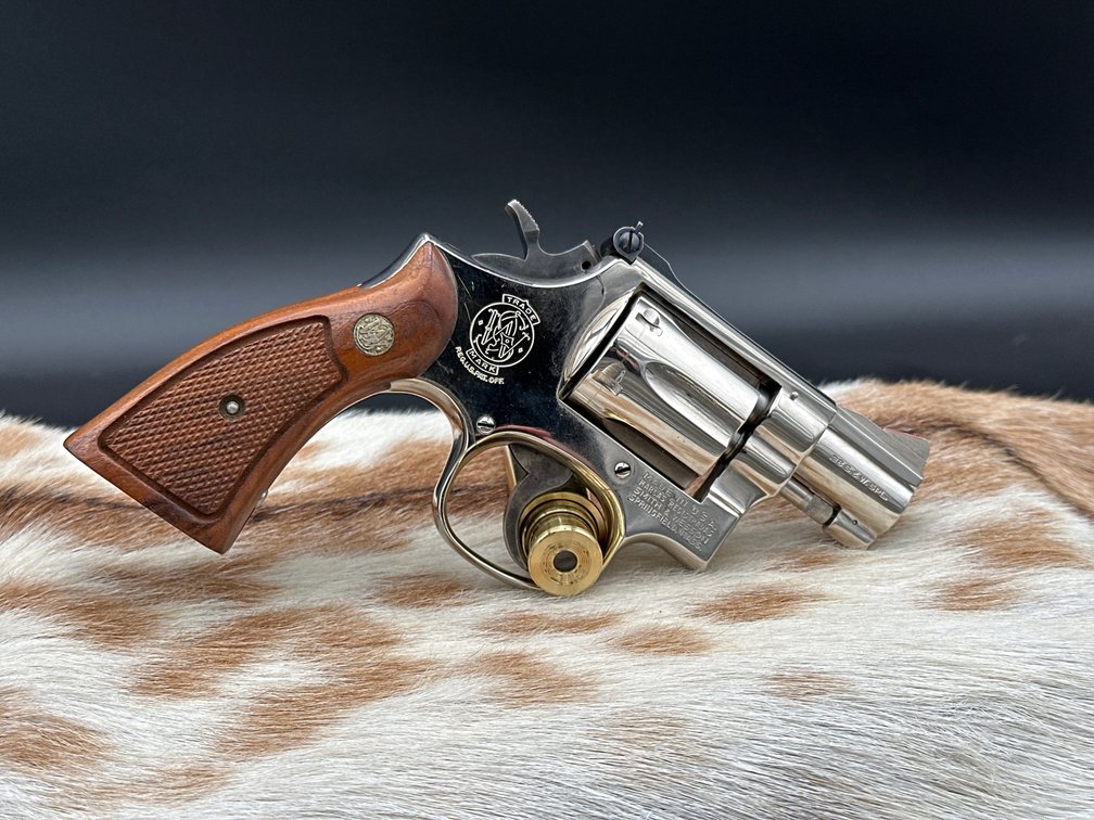 Rare nickel Smith & Wesson 38 S.W. Special Model 15-4 with 2 inch barrel
