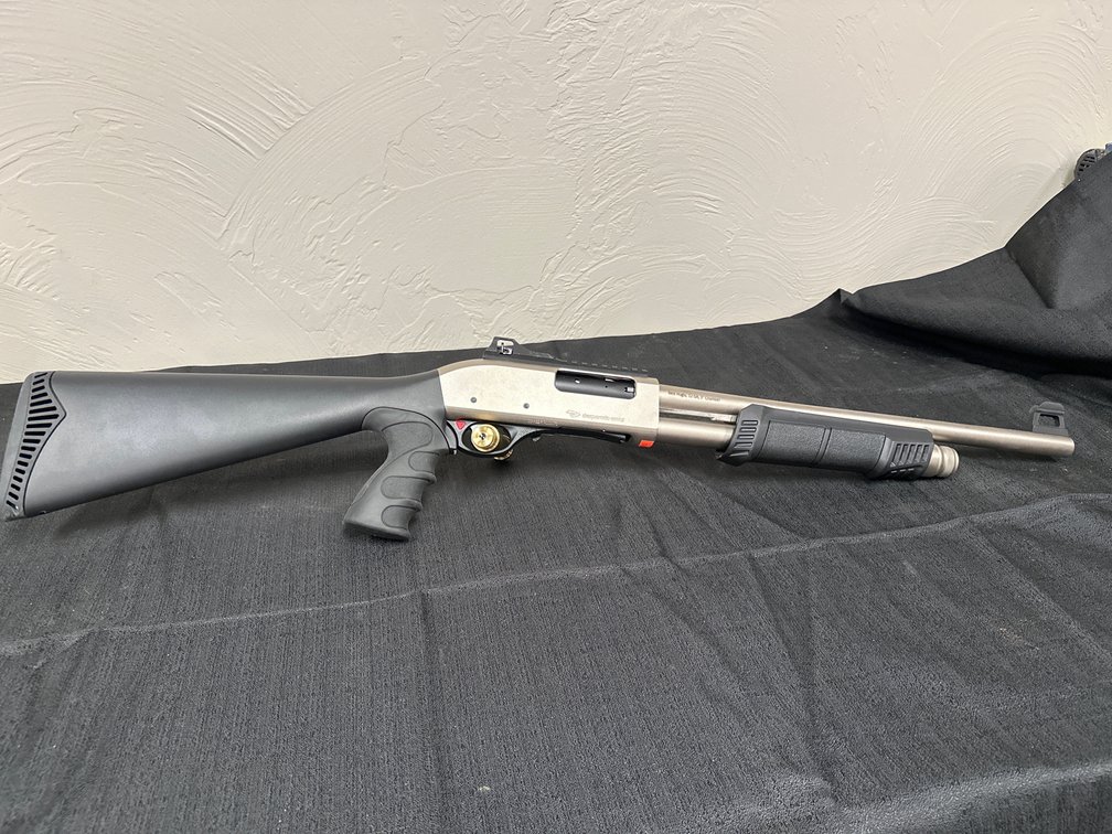 Desperado Arms 12 GA pump shotgun, nickel 3” Chamber, Best Huglu, home defense shotgun