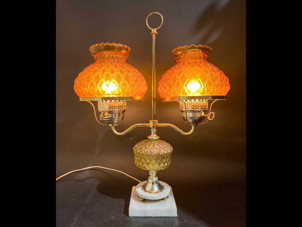 Vintage Double Arm Student Lamp  