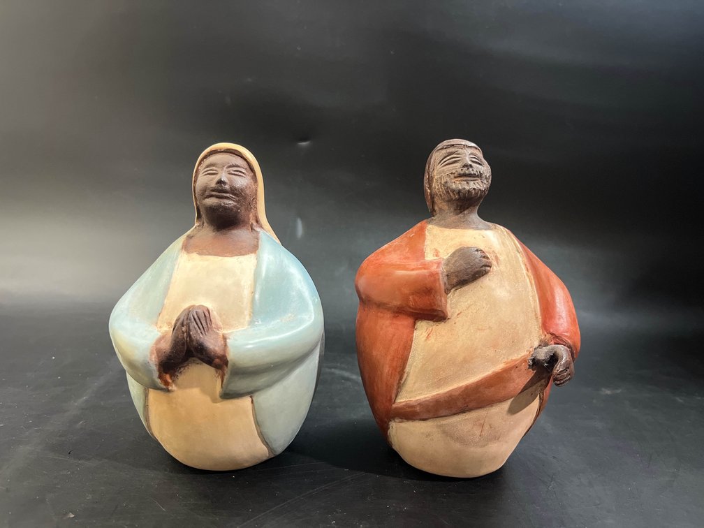 Terracotta or clay figurine, possibly Peruvian in origin
