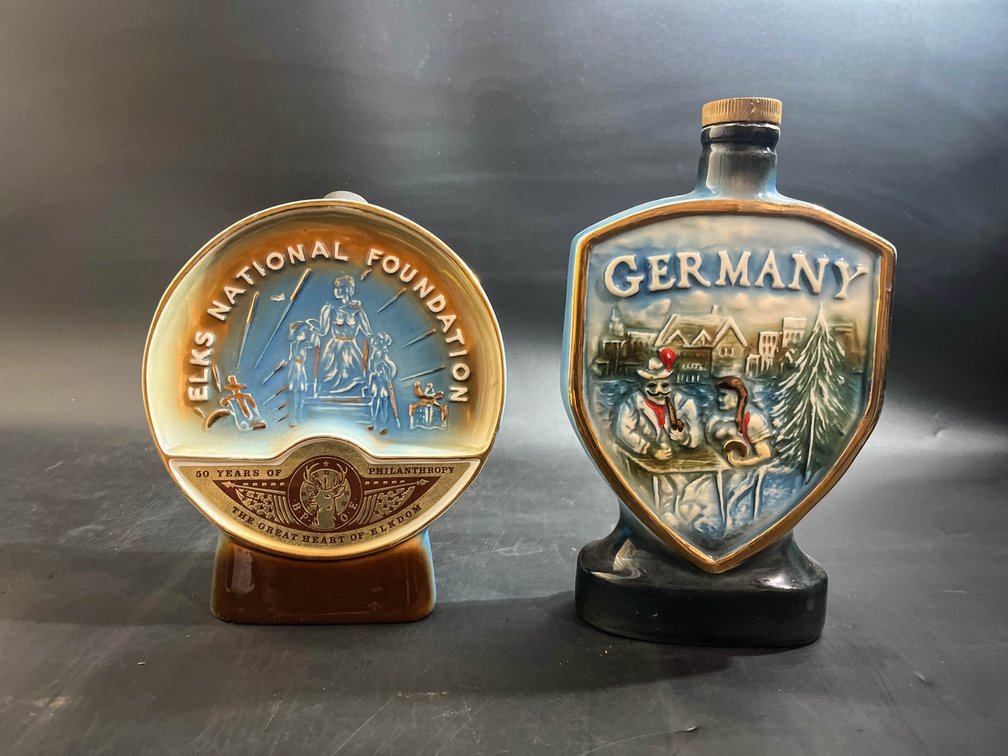 vintage Jim Beam decanter commemorating the Elks National Foundation's 50th