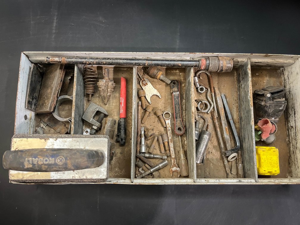 Drill bits, Kobalt concrete edger, combination wrenches, etc 