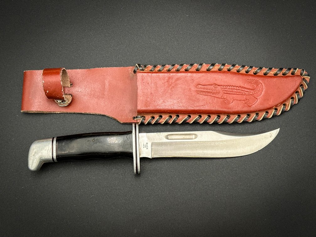 5.5” Buck Knife with Pakistan Leather Case