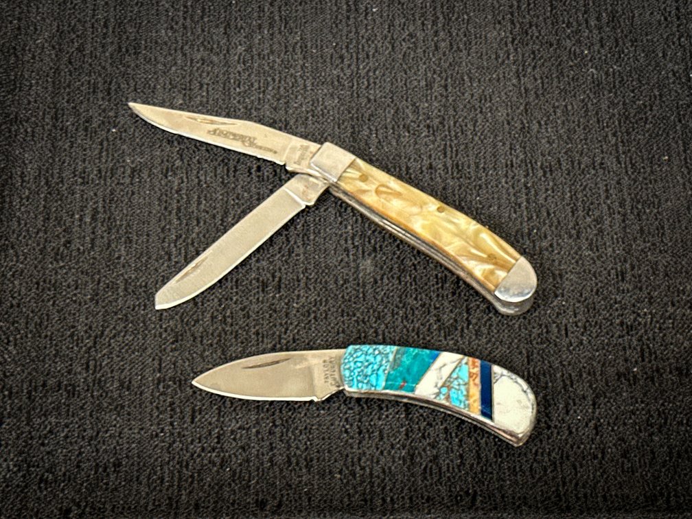 Taylor Cutlery Natural Stone Inlay and Imperial Pocket Knives