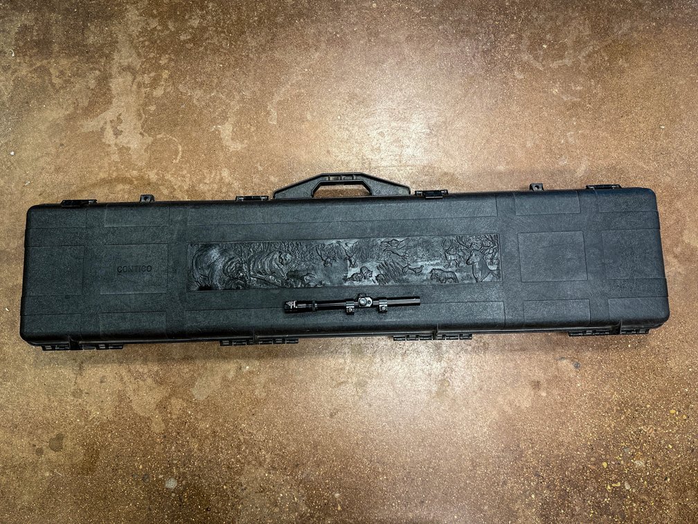 Contico Gun Case 52” with Scenic Animal Decor & Glenfield 4x15 Scope 