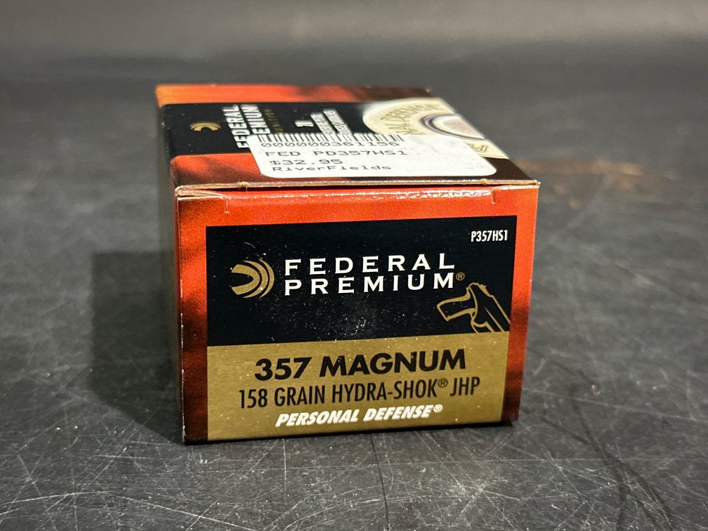 Federal 357 Magnum 158 Grain Hydra-Shok JHP
