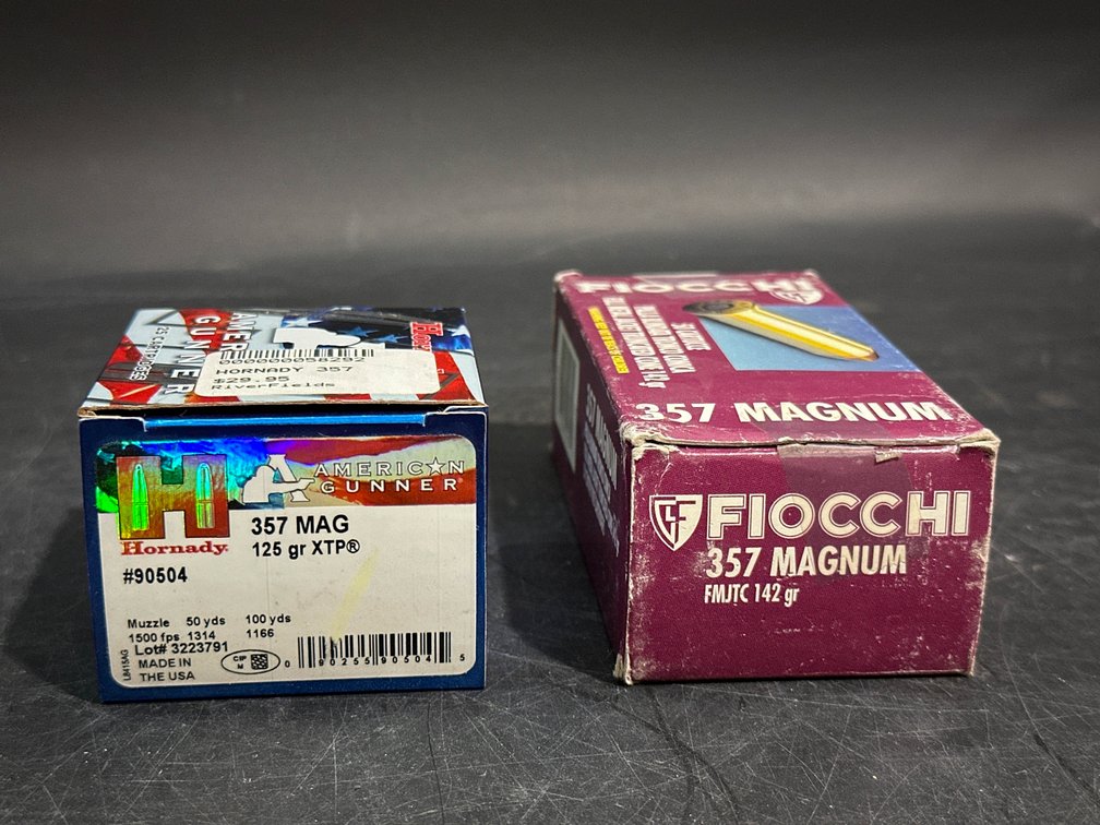 American Gunner 357 MAG 125 GR  XTP, Opened Fiocchi 357 Mag Box