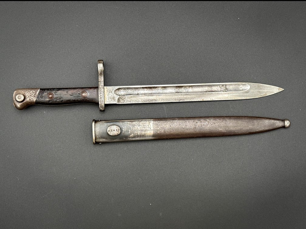 WWI German Made Turkish Mauser AS.FA Bayonet & Scabbard