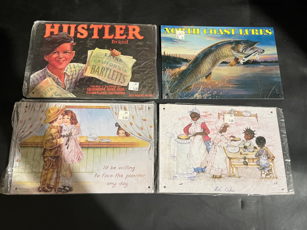 9”x6” metal signs