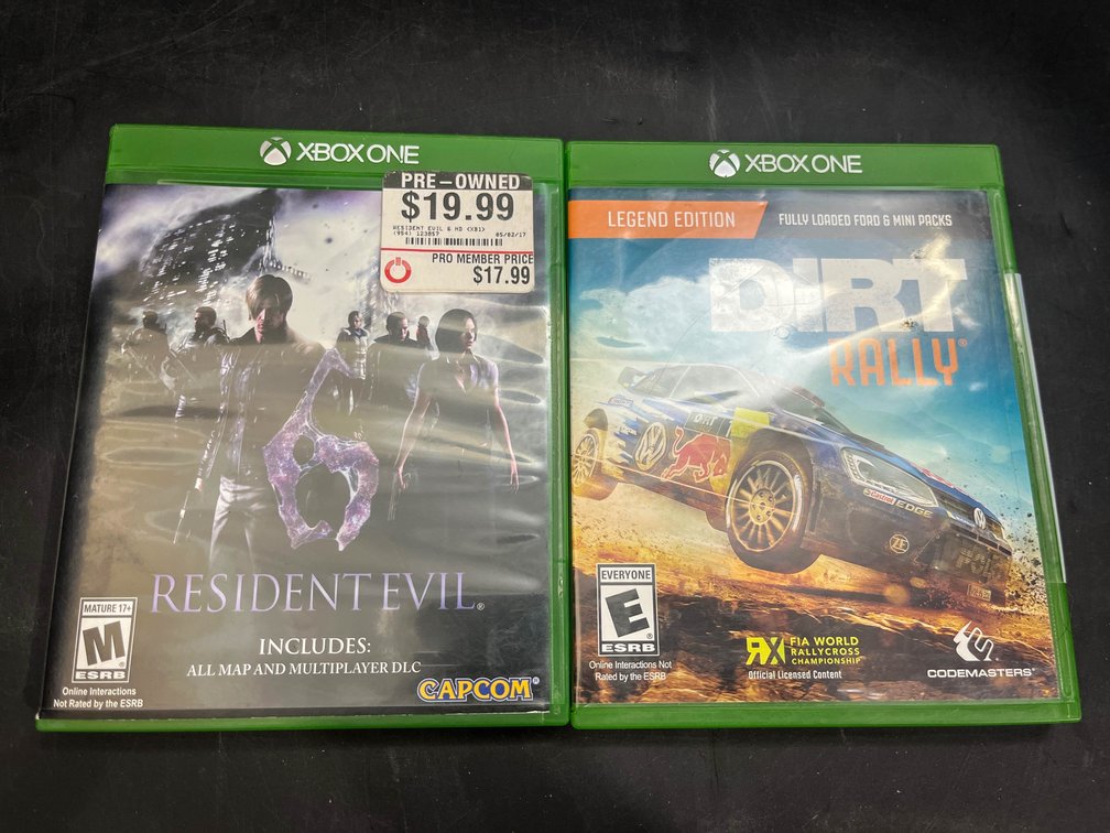 Xbox One Games, Resident Evil 6, and Dirt Rally