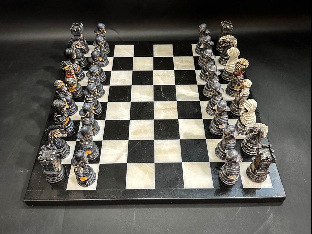 Creations Dark Empire Chess pieces and heavy chess board