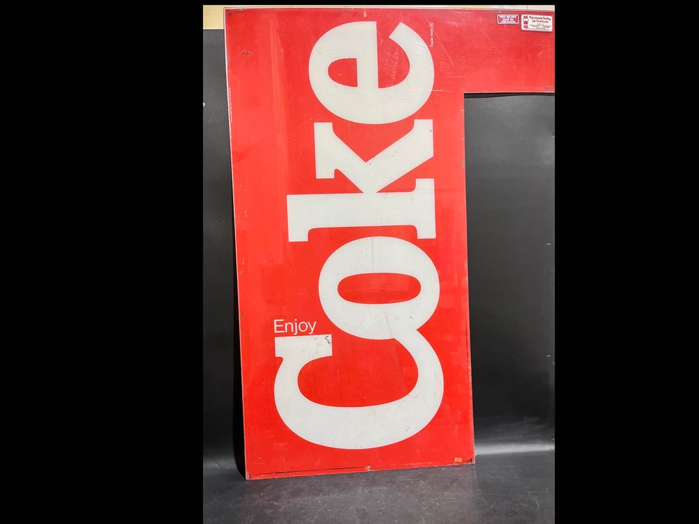 Coke vending machine panel plexiglass 