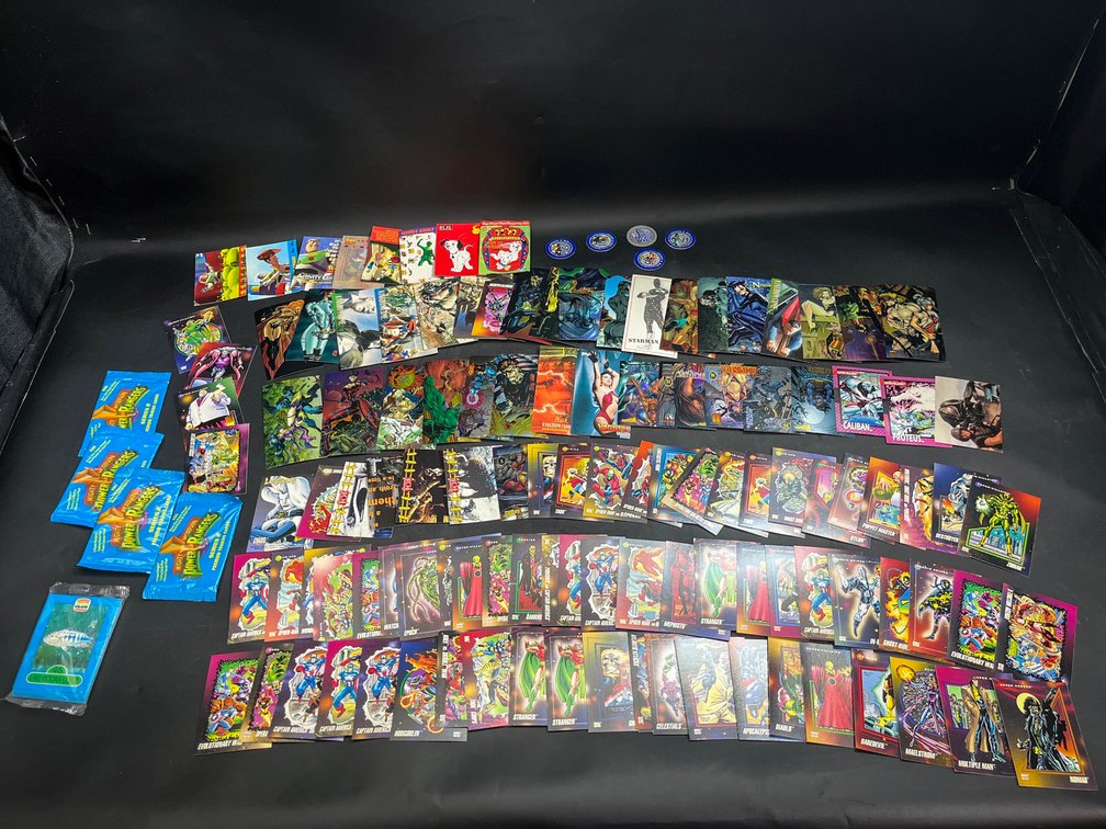Collectable villains, heroes, and movie trading cards  