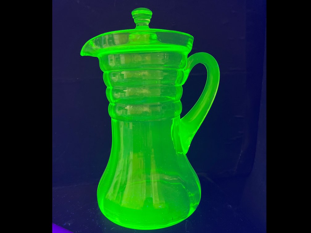 Uranium glass pitcher 