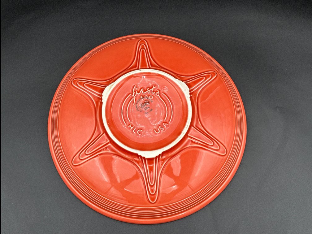 FIESTA HOMER LAUGHLIN ORANGE Persimmon Presentation Bowl