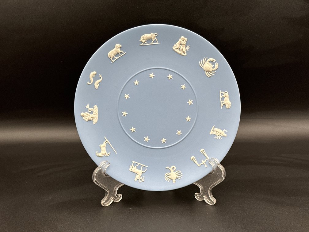 Wedgwood Jasperware Blue Astrology Zodiac Plate