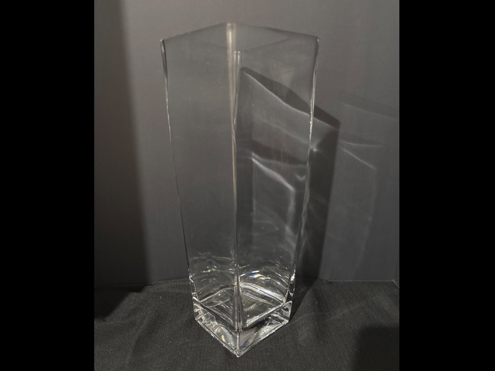  Hexagonal Glass Vase, 20"
