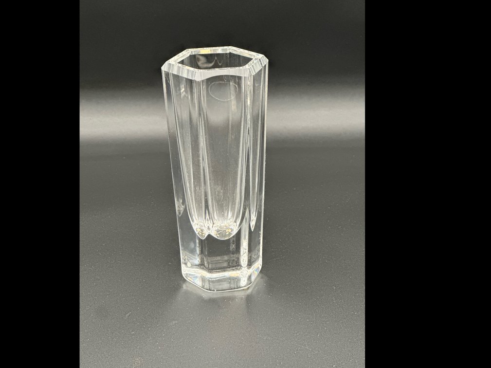 7” Kosta Boda Colonna Hexagonal Vase Designed & Signed Bengt Edenfalk