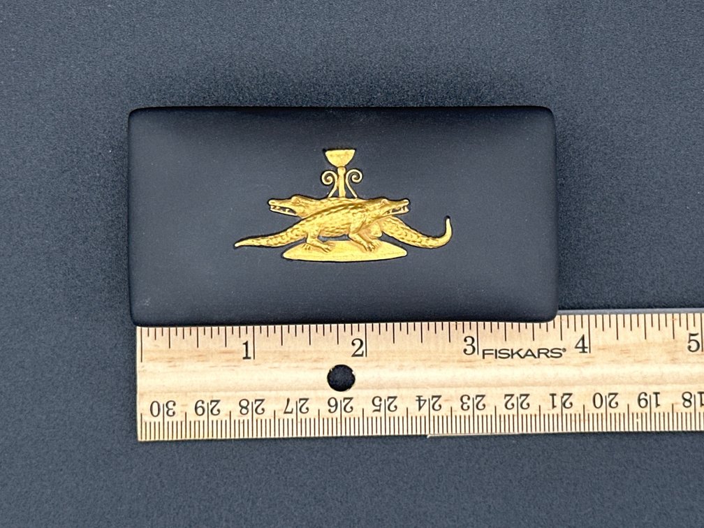 Wedgwood "Egyptian Collection" Black Jasperware Trinket Box