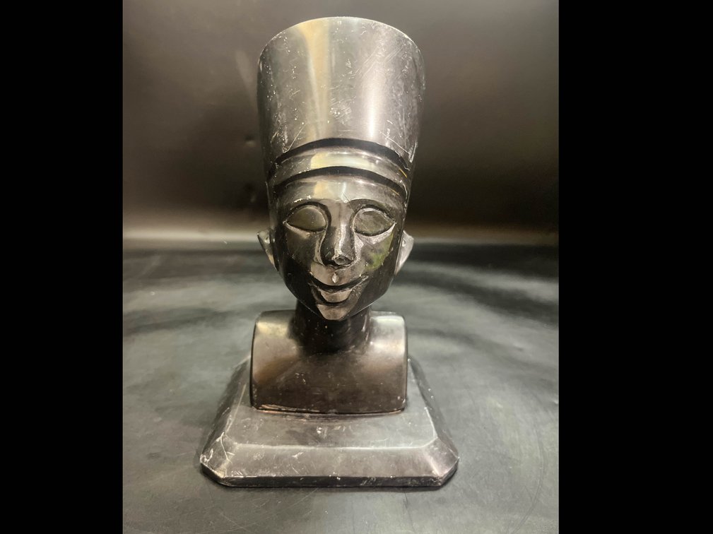 Heavy Stone Ancient Egyptian Queen Nefertiti Bust Statue 