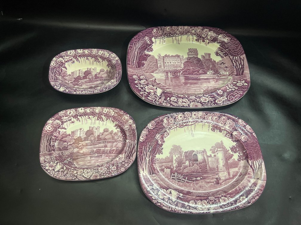 Enoch Castles Wood & Sons England serving  plates and bowl