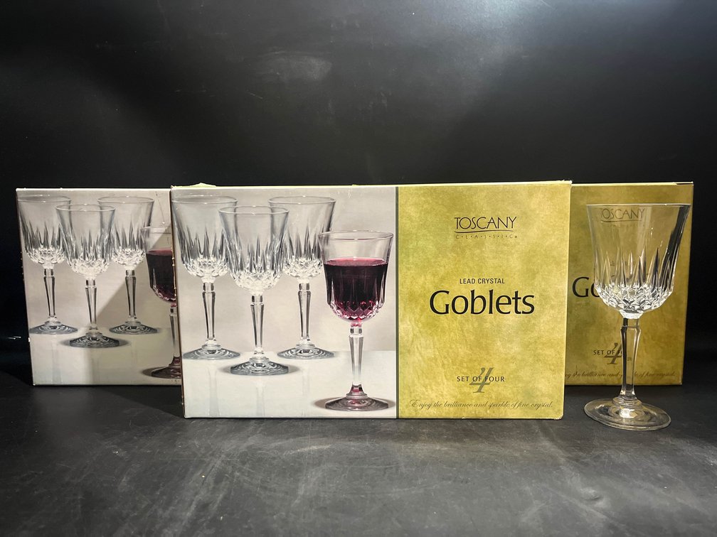 Toscany Classic Lead Crystal Water Goblets 