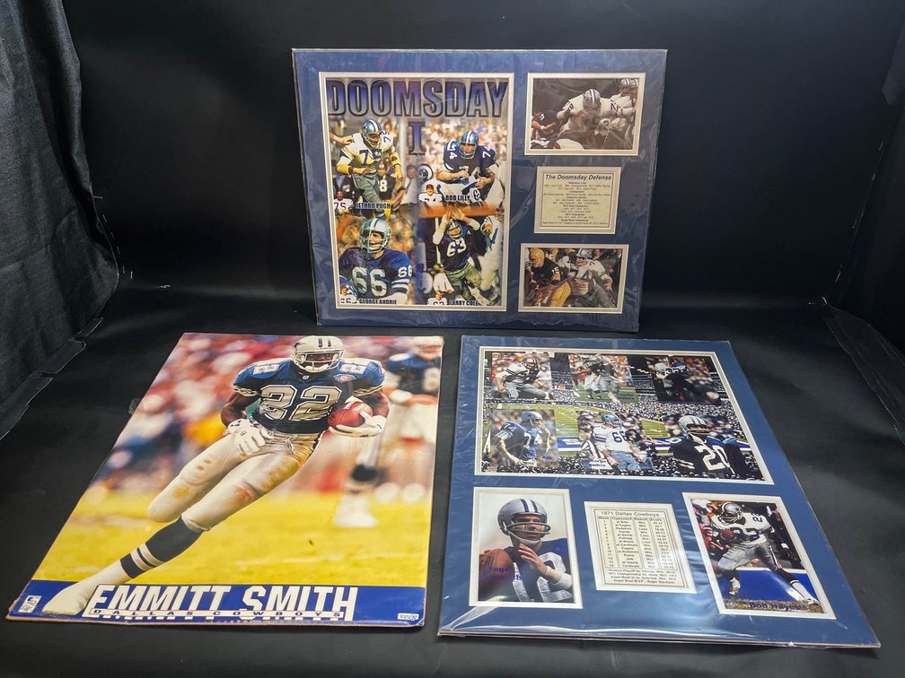 Dallas Cowboys Poster Memorabilia, Emmitt Smith, The Doomsday Defense, and 1971