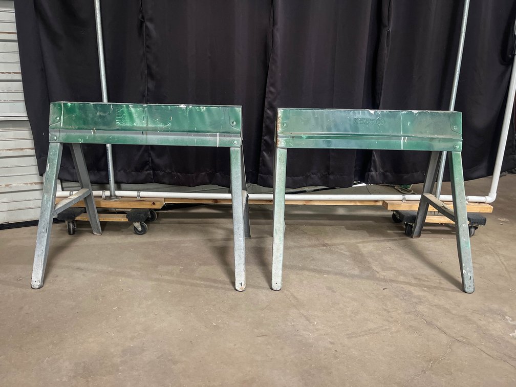 metal sawhorses