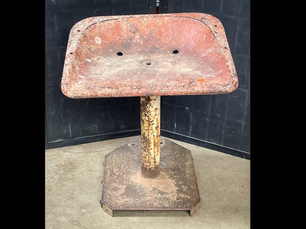 Metal tractor seat stool 