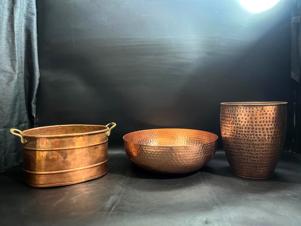 Copper tone decor 