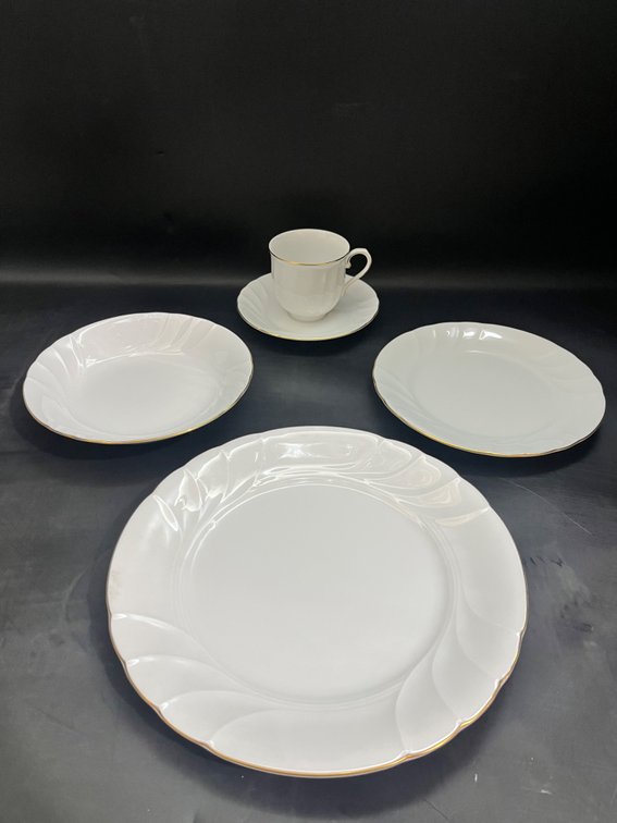 Two Mikasa Fine China Wedding Band 5 piece Sets 