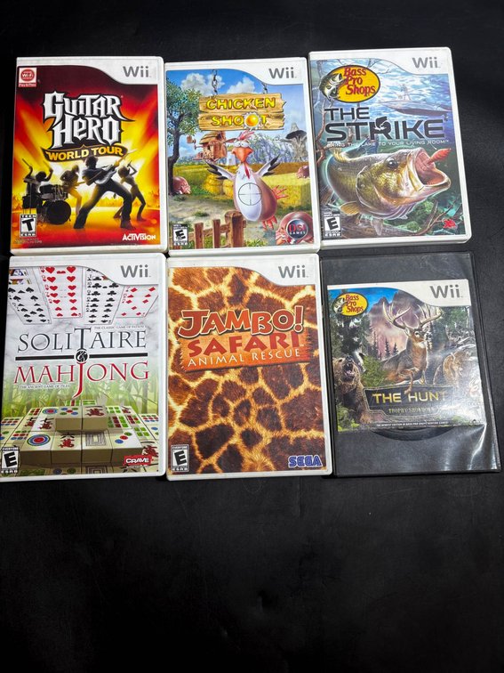 Lot of 6 Nintendo Wii Games, Mixed Genres