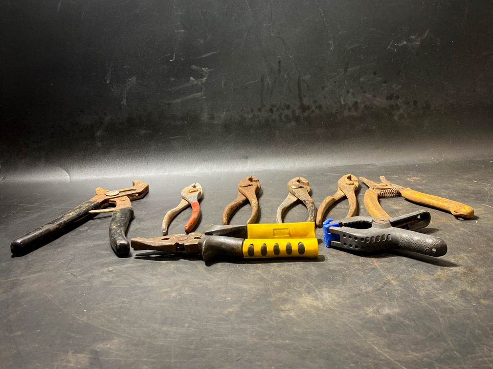 Lot of Assorted Pliers and Hand Tools