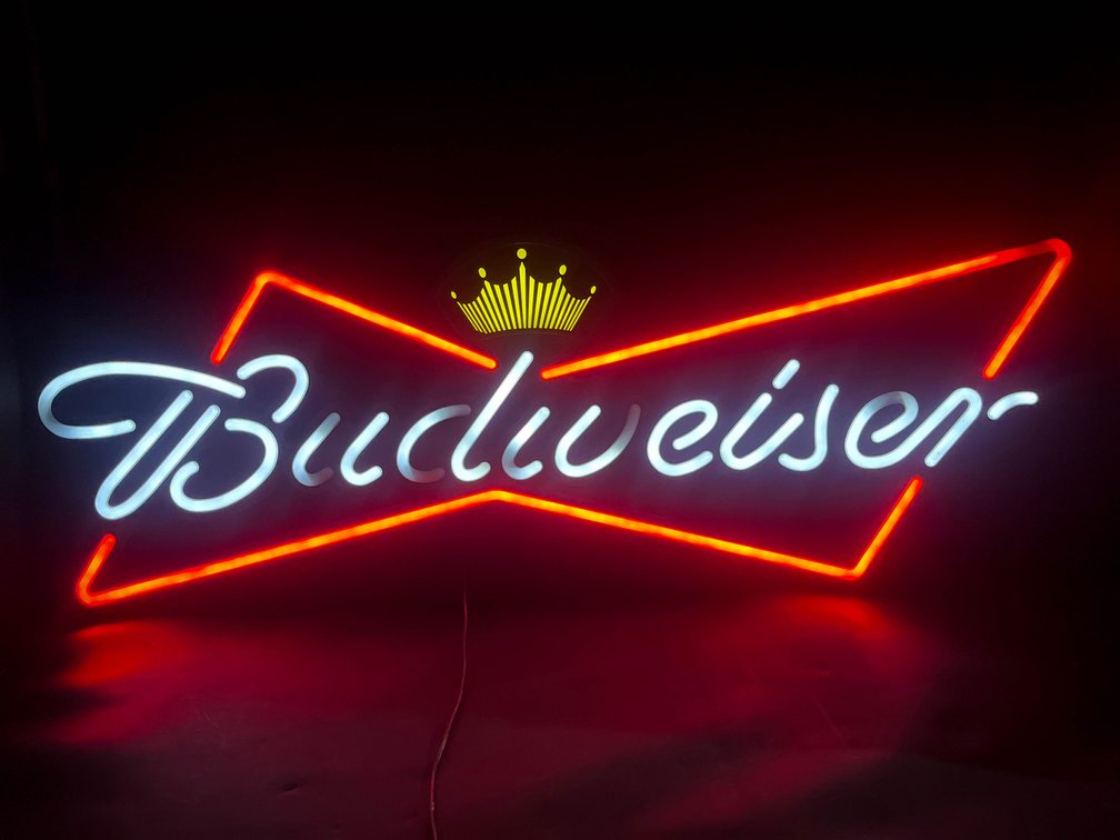 LED Budweiser Sign Adjustable Brightness