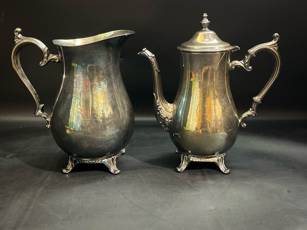 WM Rodgers Silver Plated Pitcher and Coffee pot 