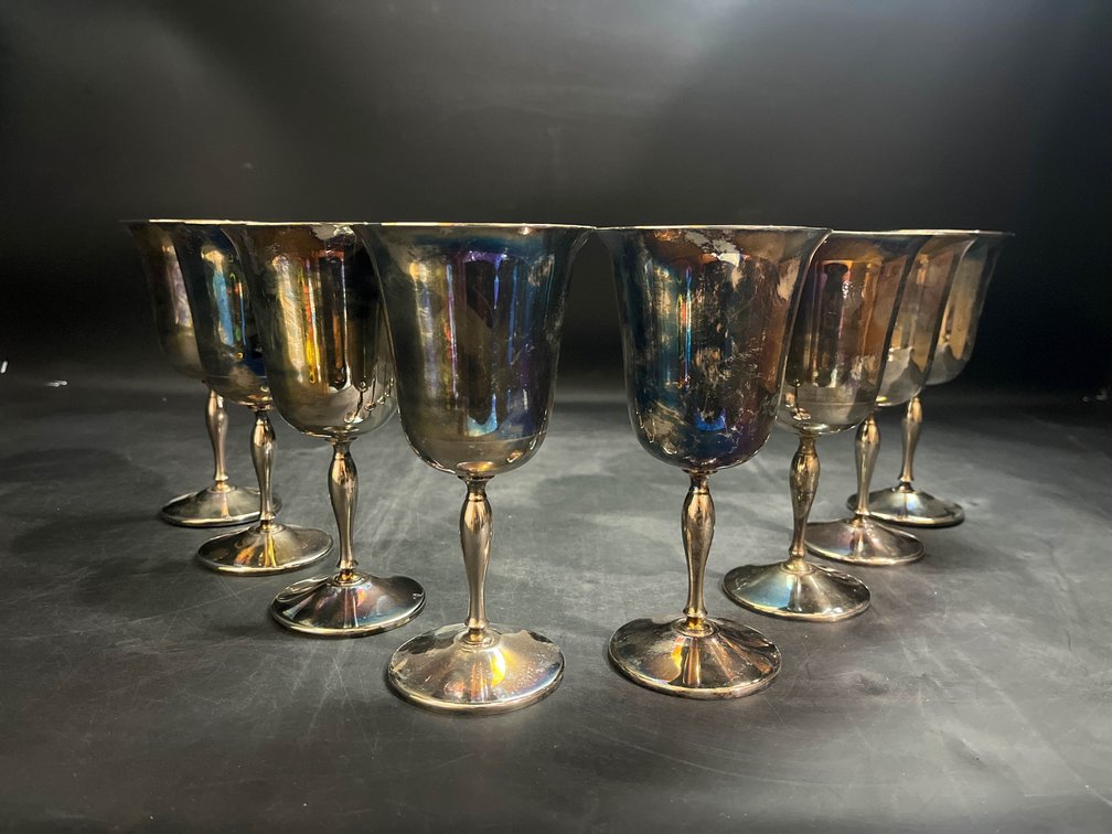 Oneida 7” silverplate goblets