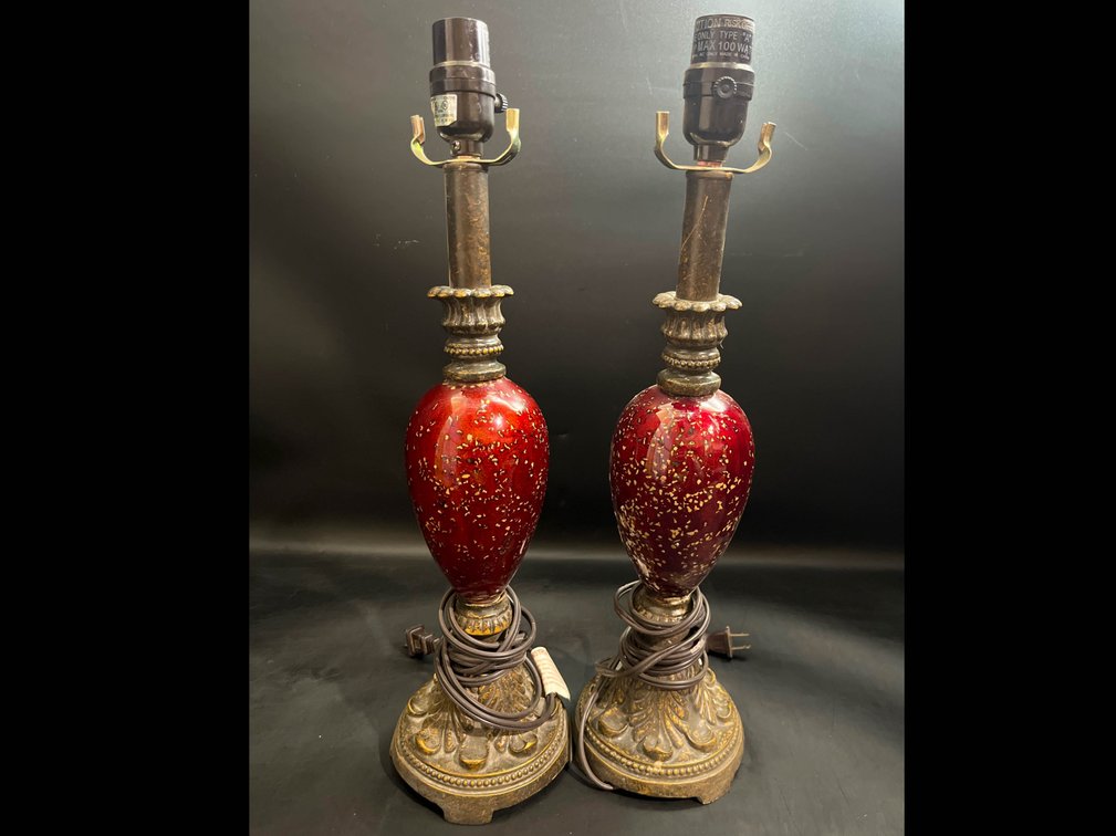 Two 20” table lamps
