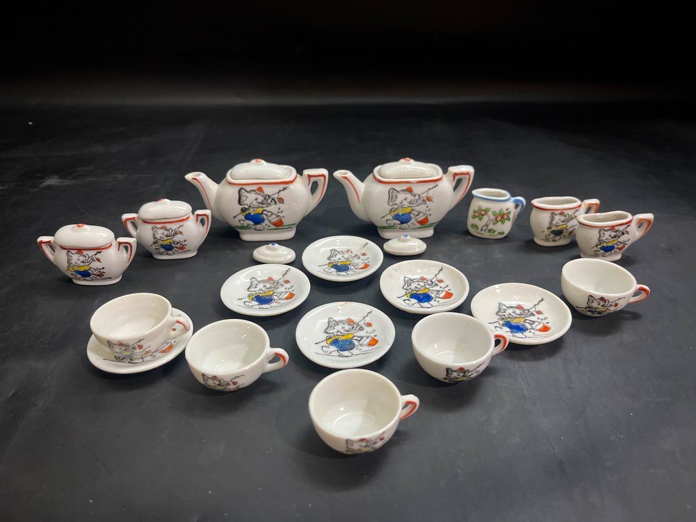 Vintage Japan Miniature Porcelain Tea Set 