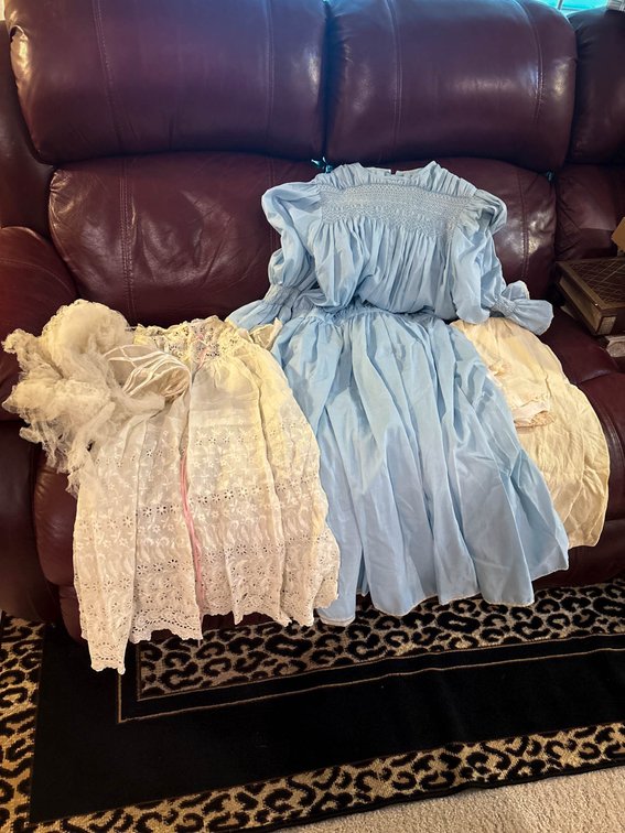 Vintage Dresses and Accessories with Lace Detailing