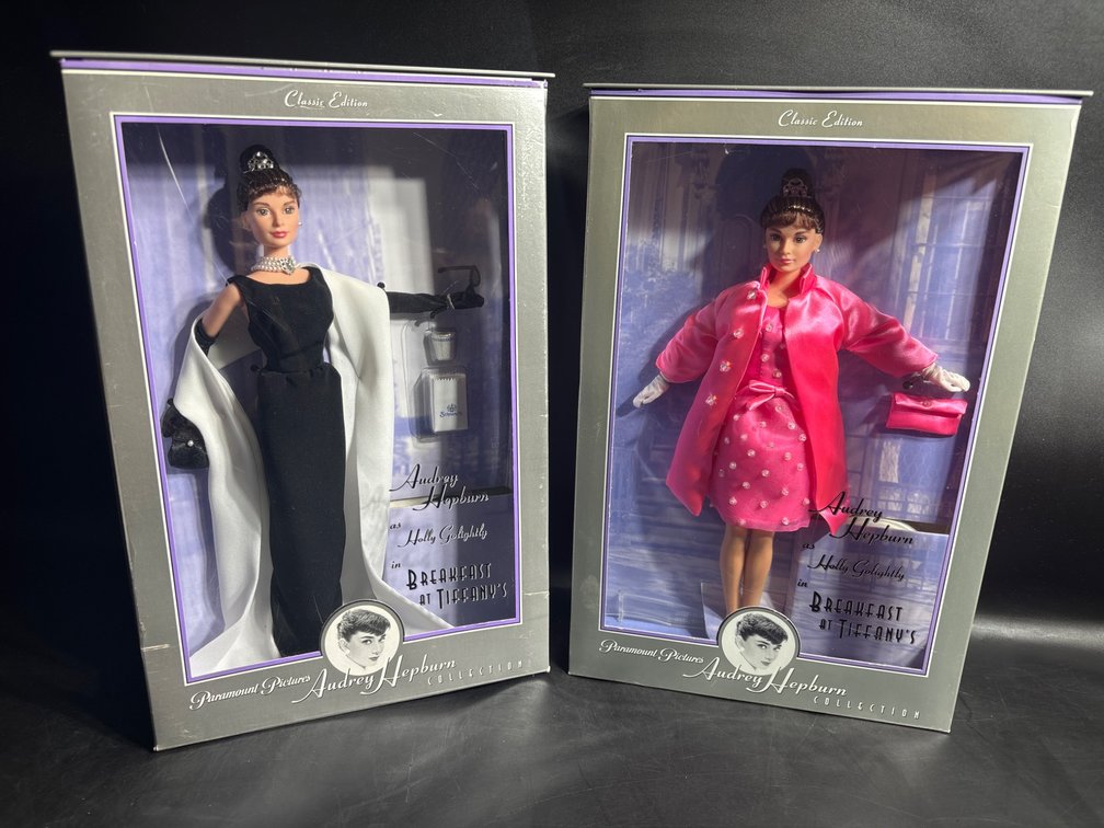 Audrey Hepburn ‘Breakfast at Tiffany’s’ Dolls – Pink Princess Fashion & Black Evening Gown